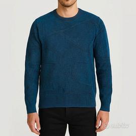 Maglione uomo blu girocollo tg L Nuovo