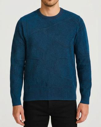 Maglione uomo blu girocollo tg L Nuovo