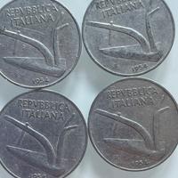 10 Lire 1954 RARE Lotto monete Repubblica Italiana