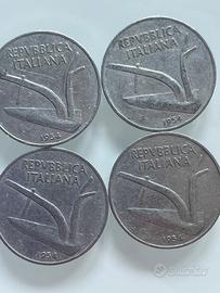 10 Lire 1954 RARE Lotto monete Repubblica Italiana
