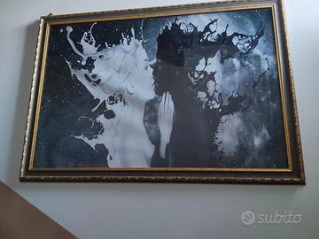 Quadro moderno bianco e nero 70×100