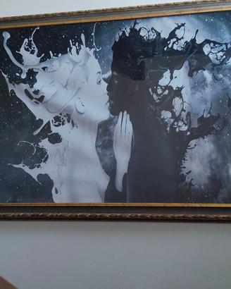 Quadro moderno bianco e nero 70×100