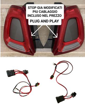 stop fari fanali fiat 500 modificati
