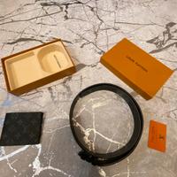 portafoglio+cintura abbinati nero stile LV