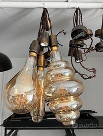 Lampadario a sospensione 5 luci + 5 lampade decor.