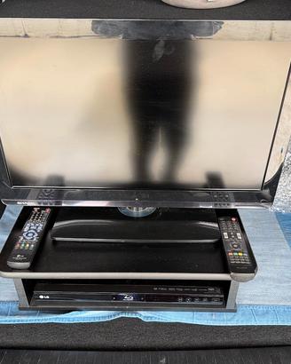 Televisore + lettore dvd e rialzo Tv
