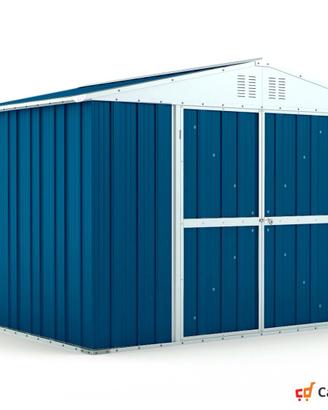 Box capanno giardino Acciaio 327x269 132kg blu