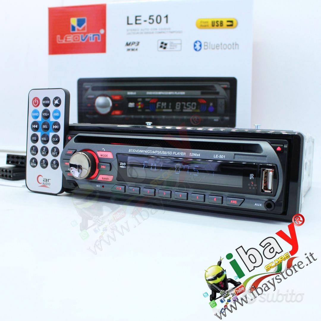 autoradio stereo per macchina auto radio 52w x 4 fm mp3 usb sd/mmc dvd cd  aux