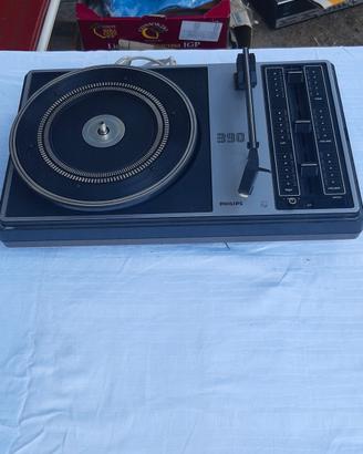 Giradischi Vintage Philips 390 con Amplificatore I