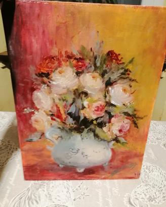 dipinto fiori stile impressionista