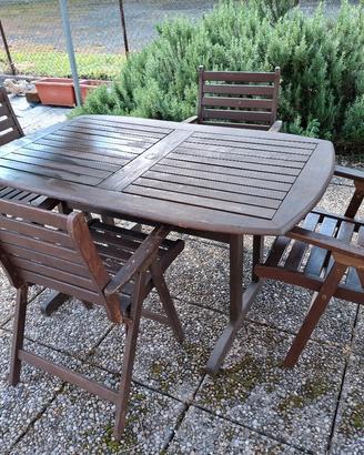 tavolo in legno da giardino 