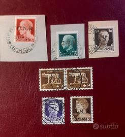 R.S.I .1944 - Valori sovrastampati GNR