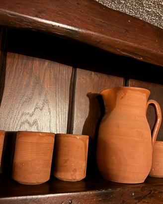 Servizio brocca in ceramica