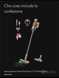 ASPIRAPOLVERE SENZA FILO DYSON V 12 DETECT  SLIM