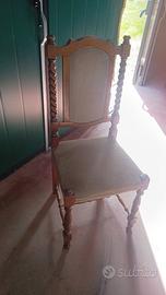 Sedie in legno massello vintage
