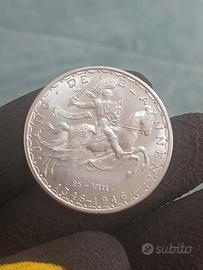 moneta argento lussemburgo alta conservazione rara