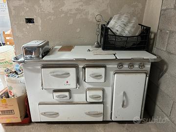 stufa a legna con piastra a gas Vescovi