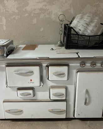 stufa a legna con piastra a gas Vescovi