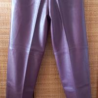 pantalone da donna di pelle originale