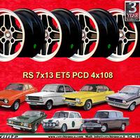 4 pz. cerchi Ford RS 7x13 ET5 Escort Mk1-2 Capri C