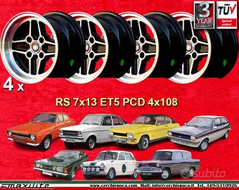 4 pz. cerchi Ford RS 7x13 ET5 Escort Mk1-2 Capri C