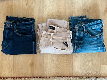 3 jeans uomo taglia s replay e H&M