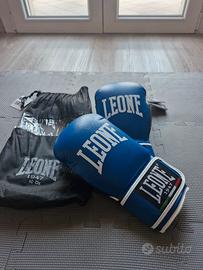 Guanti Boxe Leone Blu