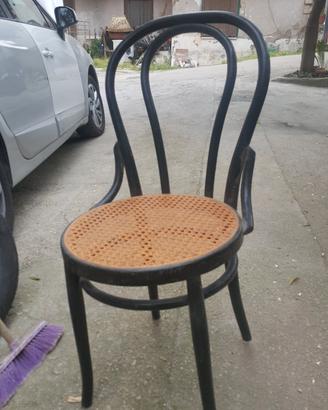 SEDIA ANTICA THONET  PAGLIA DI VIENNA  