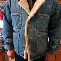 giaccone jeans con eco pelo 