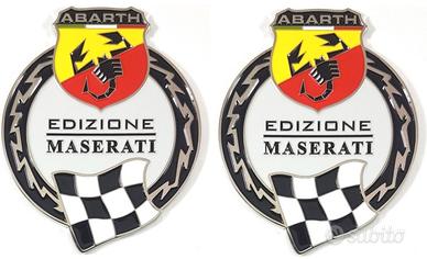 ABARTH EDIZIONE MASERATI 2 FREGI IN METALLO
