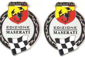 ABARTH EDIZIONE MASERATI 2 FREGI IN METALLO