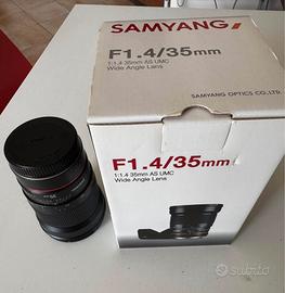 Sanyang 35 1.4 per Canon