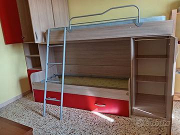 Letto castello bambini con 3 letti