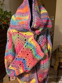 Cardigan pura lana e alpaca hand made crochet
