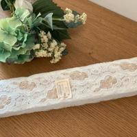 Pizzo/tessuto francese Dentelle bianco/beige