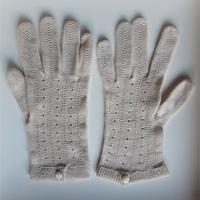 Guanti Vintage anni '50, in cotone color ecrù