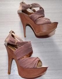 sandali alti beige
