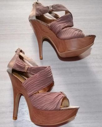 sandali alti beige