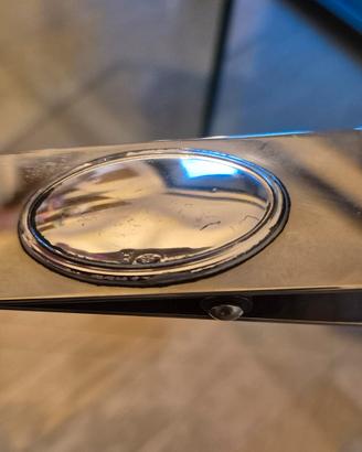 pinza fermacarte in metallo lucido e argento 925