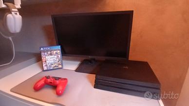 PS4 Pro + monitor LG 75Hz + GTA 5 + accessori