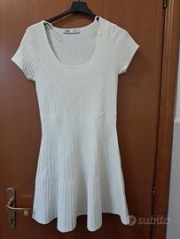 vestito di maglina bianco marca Zara tg m