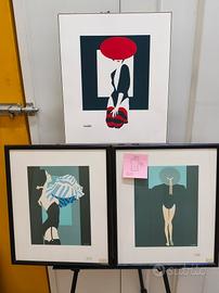 set di 3 opere originali di Dalla Costa