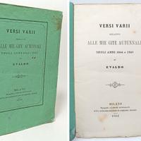 VERSI VARII RELATIVI ALLE MIE GITE AUTUNNALI 1865