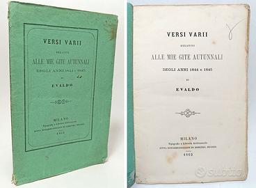 VERSI VARII RELATIVI ALLE MIE GITE AUTUNNALI 1865