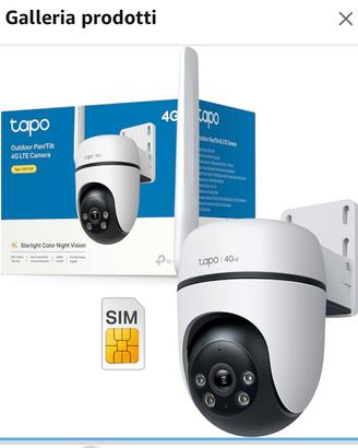 Tapo C501GW Telecamera 4G LTE da Esterno con sim