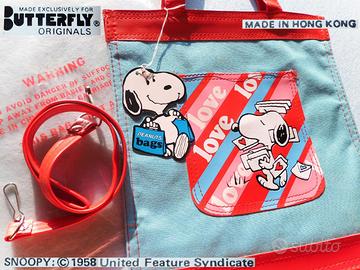 Vero VINTAGE 1970 PEANUTS SNOOPY borsetta tracolla
