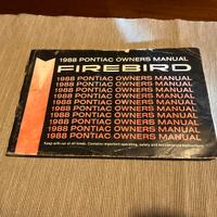 Manuale istruzioni Pontiac Firebird 1988