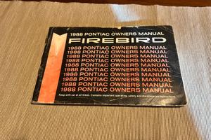 Manuale istruzioni Pontiac Firebird 1988