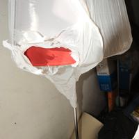 Piantana Luce Con Cappotta Rosso Vino Brillante