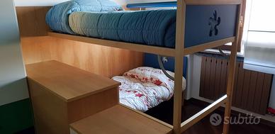 Letto a castello in legno